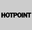 Hotpoint brand logo on gray background.